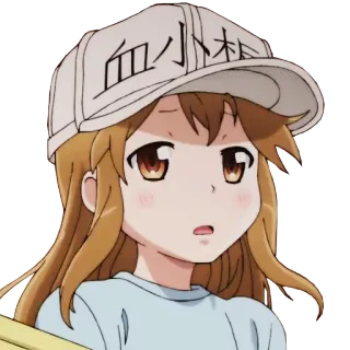 ๐ 16664719 Cells at Work! ่กๅฐๆฟ anime, cells at work, platelet, cartoon, manga telegram sticker