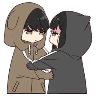 🏹 4dac3733 Dessin animé, Mignon, Anime, Sweats à capuche, Couple telegram sticker