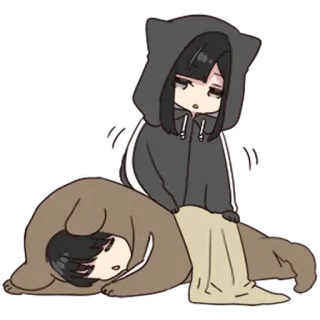 🏹 db13e6b7 animé, mignon, kawaii, chat, ours, dessin animé telegram sticker