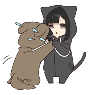 🏹 e12897a5 animé, pleurer, mignon, kawaii, triste telegram sticker
