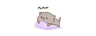 🫖 c8d4264c 귀여워 mono, gato, kawaii, almohada, dibujos animados, pegatina telegram sticker
