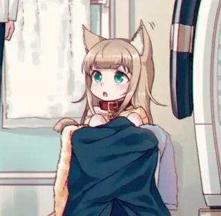 🐾 564eabba Anime, Catgirl, Kawaii, Carino, Manga, Orecchie, Collare telegram sticker