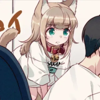 🐾 d8ab20f6 SAKAN Anime, Ragazza gatto, Manga, Kawaii, Neko telegram sticker