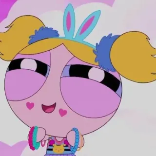 🍭 46bad3a6 Bubbles The Powerpuff Girls Мультфильм, Персонаж, Пузырёк, Суперкрошки telegram sticker