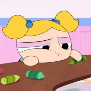 🍭 a9e6964d Bubbles Powerpuff Girls Мультфильм, Анимация, Пузырёк, Суперкрошки, Рисунок, Персонаж telegram sticker