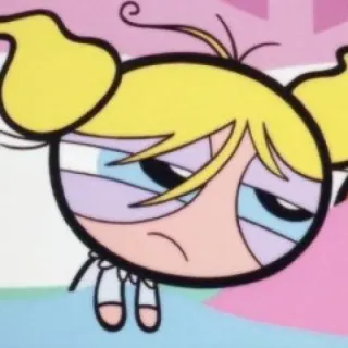 🍭 d43ed25e Bubbles The Powerpuff Girls Пузыри, Суперкрошки, Мультфильм, Наклейка telegram sticker