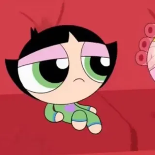 🍭 f60b829f Buttercup The Powerpuff Girls Мультфильм, Суперкрошки, Лютик, Зеленый, Персонаж telegram sticker