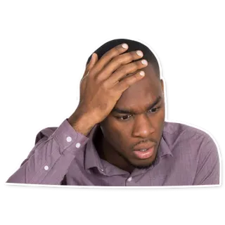 😱 248d08d4 homme, confus, question, réflexion, expression, frustration, inquiet telegram sticker