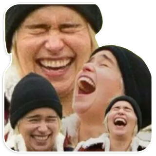 😂 bdc4b4e0 rire, femme, drôle, mème, émotion, expression telegram sticker