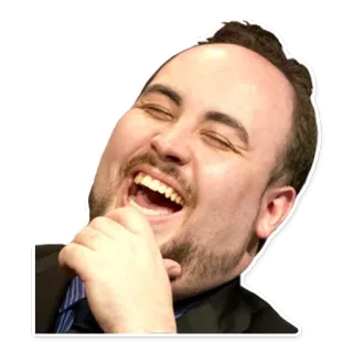 😂 ecbb0d40 rire, joie, bonheur, sourire, homme, portrait telegram sticker