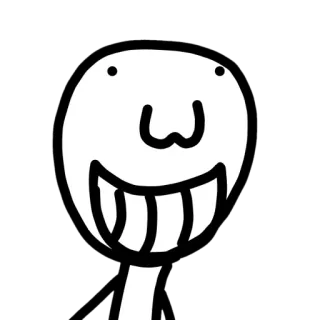 😁 517b4458 Cartoon, Sticker, Figur, Lächeln, Augen, Simpel telegram sticker