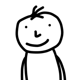 😊 8a62639d Cartoon, Strichmännchen, Zeichnung, Gesicht, Simpel, Minimalistisch telegram sticker