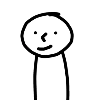 😊 8d1d3616 Strichmännchen, minimalistisch, einfach, Cartoon, Zeichnung telegram sticker