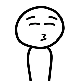 😚 d54fa29d Cartoon, Figur, Strichmännchen, Kuss, Süß telegram sticker