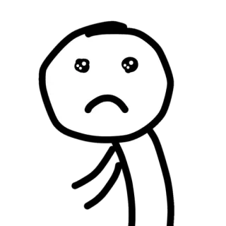 🥺 fa09832d traurig, weinend, strichmännchen, cartoon, emotional telegram sticker