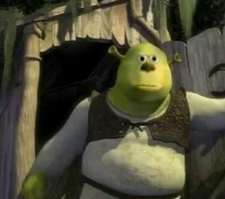 😐 0676bb10 Shrek ogre, vert, drôle, film, dessin animé whatsapp sticker
