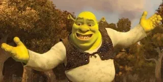 😬 2781d840 Shrek ogre, vert, drôle, film, animé whatsapp sticker