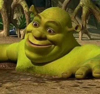 😅 4dc2a20c Shrek ogre, marais, vert, film, drôle, dessin animé whatsapp sticker