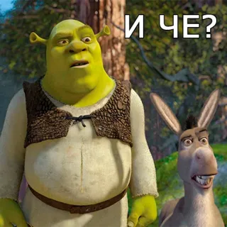 💁 a6782966 Shrek И ЧЕ? shrek, âne, film, animé, dreamworks whatsapp sticker