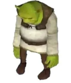 😓 b1d9b70b Shrek ogre, triste, dessin animé, mème, personnage, animé whatsapp sticker