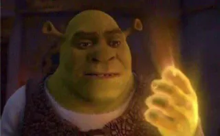 ✊ b7d1a274 Shrek ogre, vert, dessin animé, Dreamworks, conte de fées whatsapp sticker