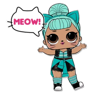 🐱 da276745 MEOW! LOL Surprise, doll, cat, meow telegram sticker
