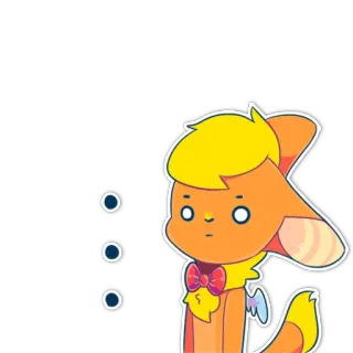 🤨 32f702f8 Kartun, Binatang, Rubah, Furry, Oranye, Kuning, Lucu telegram sticker