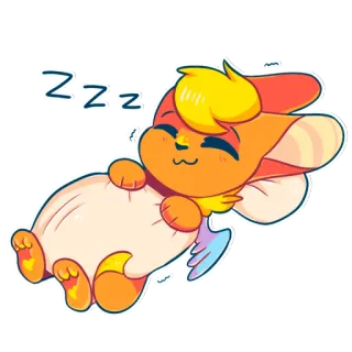 💤 87beb2de zzz tidur, tertidur, kartun, imut, tidur siang, mimpi, binatang telegram sticker