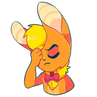 🤦 c2631274 Kartun, Binatang, Lucu, Frustrasi, Facepalm, Karakter, Pita telegram sticker