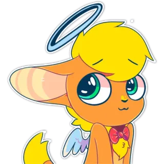 😇 d2ffc3e1 Kartun, Binatang, Malaikat, Lucu, Berbulu, Kawaii telegram sticker