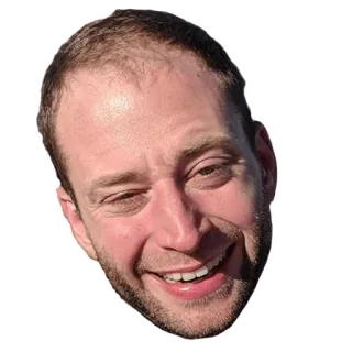 😅 d255e4d6 남자, 얼굴, 인물 사진, 클로즈업, 미소, 사람 telegram sticker