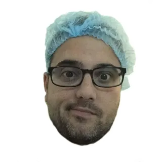 😒 ff1af643 남자, 안경, 수술모, 얼굴 사진, 얼굴 telegram sticker