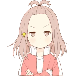 🤩 f6e50a4e anime, girl, cartoon, cute, emotion, angry telegram sticker
