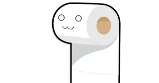 💜 2da3563b Tisu toilet, Kawaii, Imut, Lucu, Gulungan, Membersihkan, Kamar mandi telegram sticker