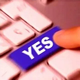 😈 b8152ca3 YES papan ketik, ya, tombol, konfirmasi, persetujuan telegram sticker