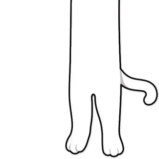 💜 b90e0703 kucing, kaki, ekor, putih telegram sticker