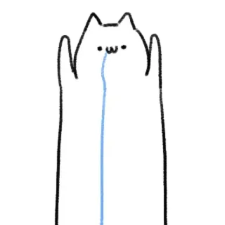 ⚪️ 88fff6d0 猫, 中指, 侮辱的, 漫画, ジェスチャー, 失礼 telegram sticker