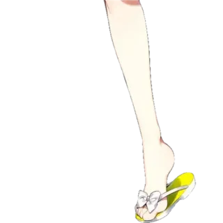 👙 4cae2529 chân, bàn chân, dép tông, ruy băng, anime telegram sticker