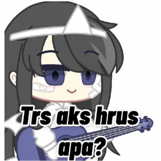 🌟 943cb113 Trs aks hrus apa? Gacha, Guitarra, Dibujos animados, Anime telegram sticker
