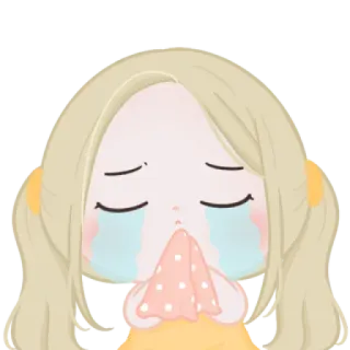 😭 0fff693b 哭泣, 悲伤, 动漫女孩, 女孩, 哭, 难过, 情绪化 telegram sticker