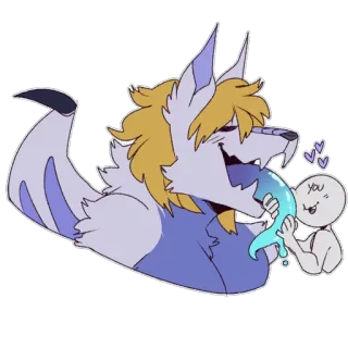 🙌 90aa1610 you Cartoon, Furry, Vore, Monster, Kannibalismus telegram sticker