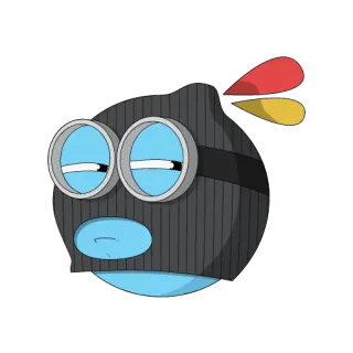 😈 9266ff39 pegatina, animado, personaje, ladrón, dibujos animados, diseño telegram sticker