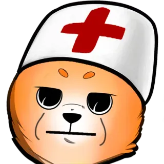 😷 0464613c 狗, 医生, 表情包, 医疗, 动物, 插画 telegram sticker