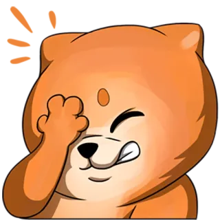 🤦‍♀️ 8c15b69e facepalm 狗, 捂脸, 梗, 反应, 卡通, 动物 telegram sticker