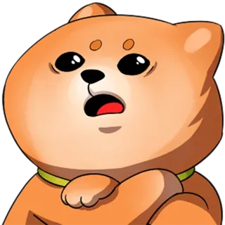 🙄 a473862e 狗, 柴犬, 震惊, 惊讶, 表情包 telegram sticker