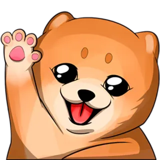 🙋 d7e7eceb 狗, 可爱, 小狗, 动物, 友善, 柴犬 telegram sticker