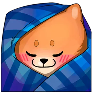 😊 ee1ebe96 狗, 可爱, 毯子, 舒适, 迷人, 动物, 宠物, 卡通 telegram sticker