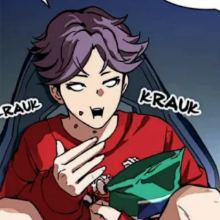 🌮 97968535 KRAUK comida, dibujos animados, snack, anime, krauk whatsapp sticker