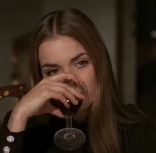 🌿 3f0bcd98 mulher, vinho, bebendo, álcool, retrato, pessoa, feminino telegram sticker
