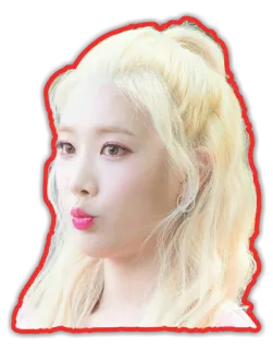 😘 55ced06e портрет, женщина, человек, блондинка, корейский telegram sticker